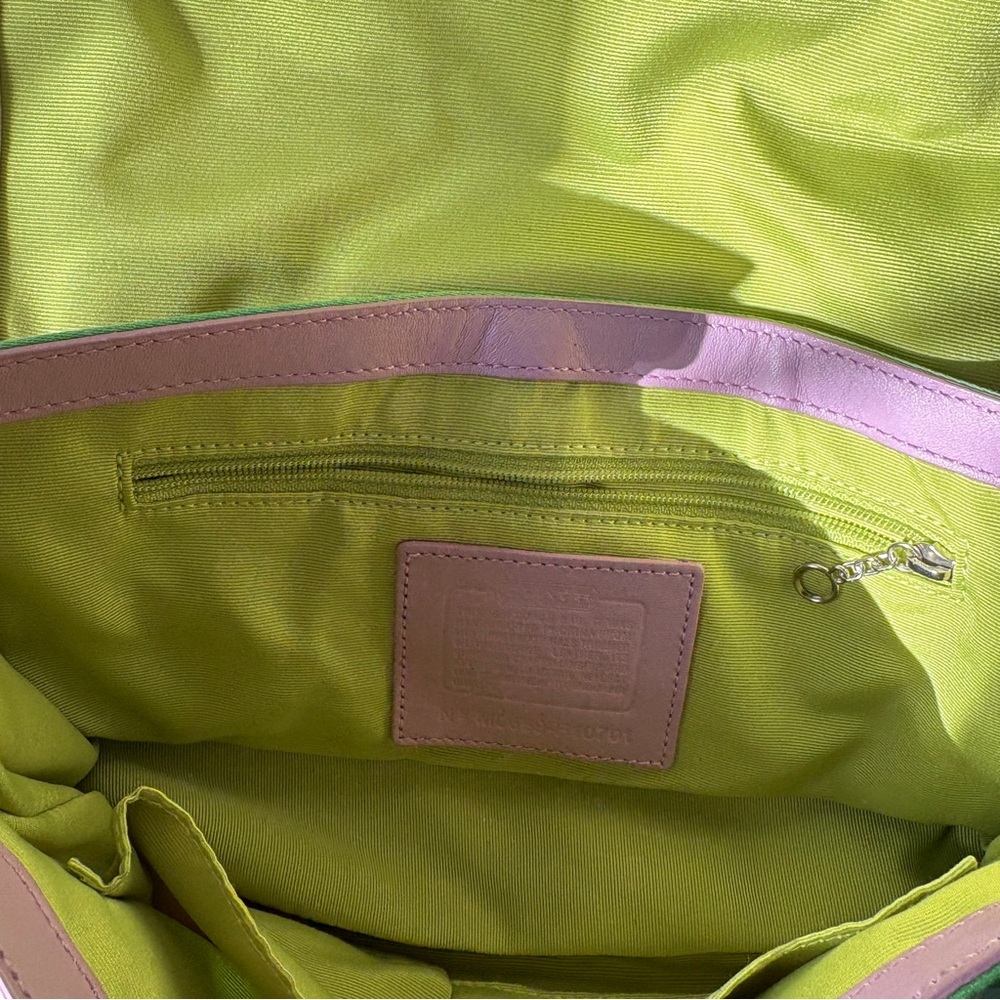 Multi Color Coach Bag with Adjustable Strap - Picture 9 of 15